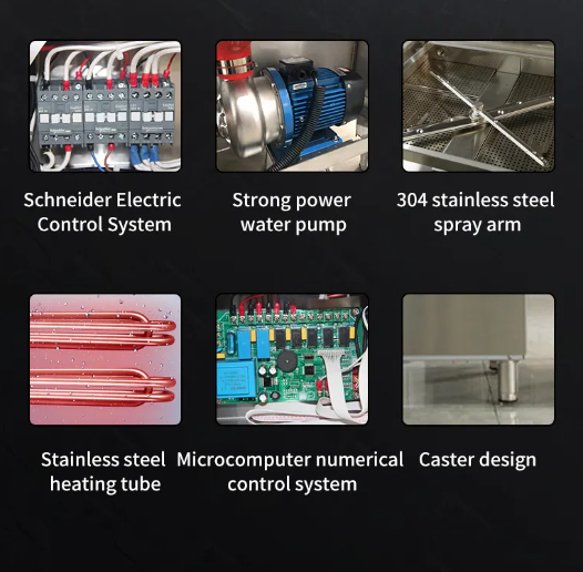 Bubble Commercial Dishwasher Machine / Ultrasonic Dish Washing Machine 50Hz