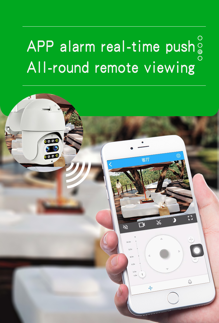 Система CCTV 10X камеры CMOS 2.4G WiFi беспроводная сигналит двойной объектив