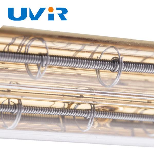 TC01 Gold Twin Tube Infrared Heating Lamp 500V Quartz
