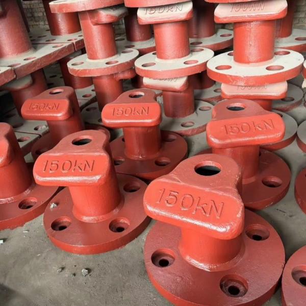 150KN hierro fundido HT200 T cabeza de barco Bollardo T cabeza de bollardo galvanizado para barcos