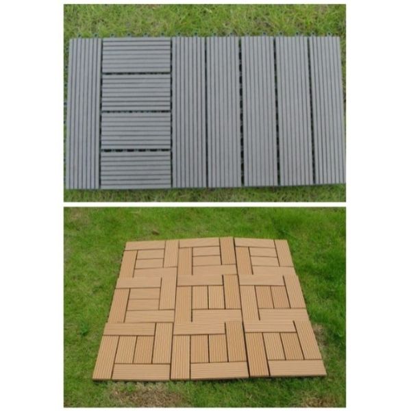 Heavy Duty Wood Plastic Composite Deck Tiles Block Transit Damage