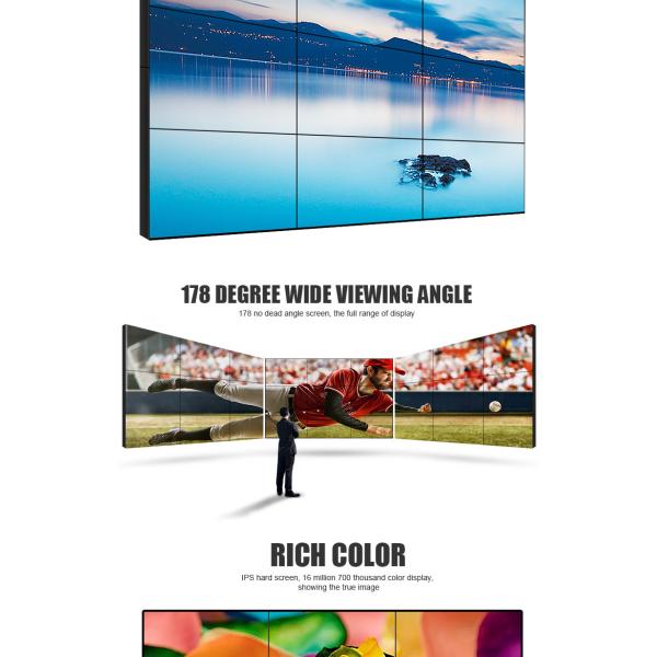 промышленная ранг 4K СДЕЛАЛА стену ТВ медиа-проигрывателя стены 55inch 2*2 LCD видео- ядровую