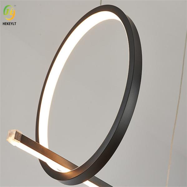 Adjustable Hanging Aluminum Ring Pendant Light Fixture For Kitchen Dining Living Room
