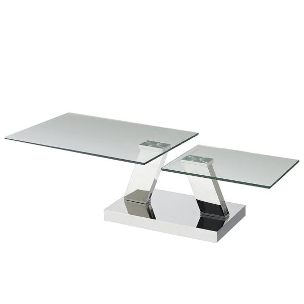 Practical Nest Side Coffee Cafe Tables Glass Material For Living Room