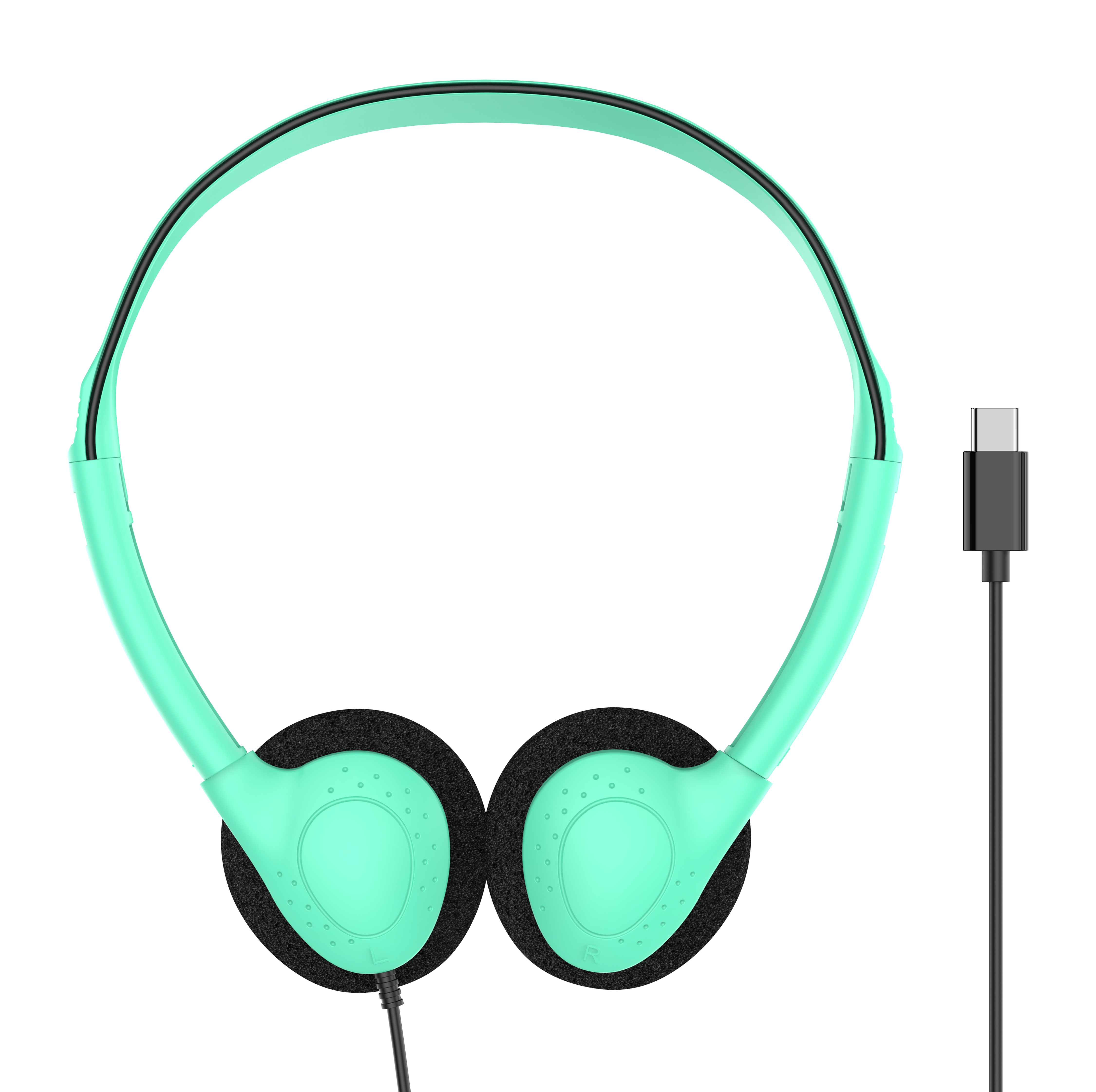 857 Lightweight wired in headphones, 3.5mm jack/C-type plug can be customized for stereo headphones, OEM/ODM customized multi-color headphones, suitable for laptops in aviation museums, school offices