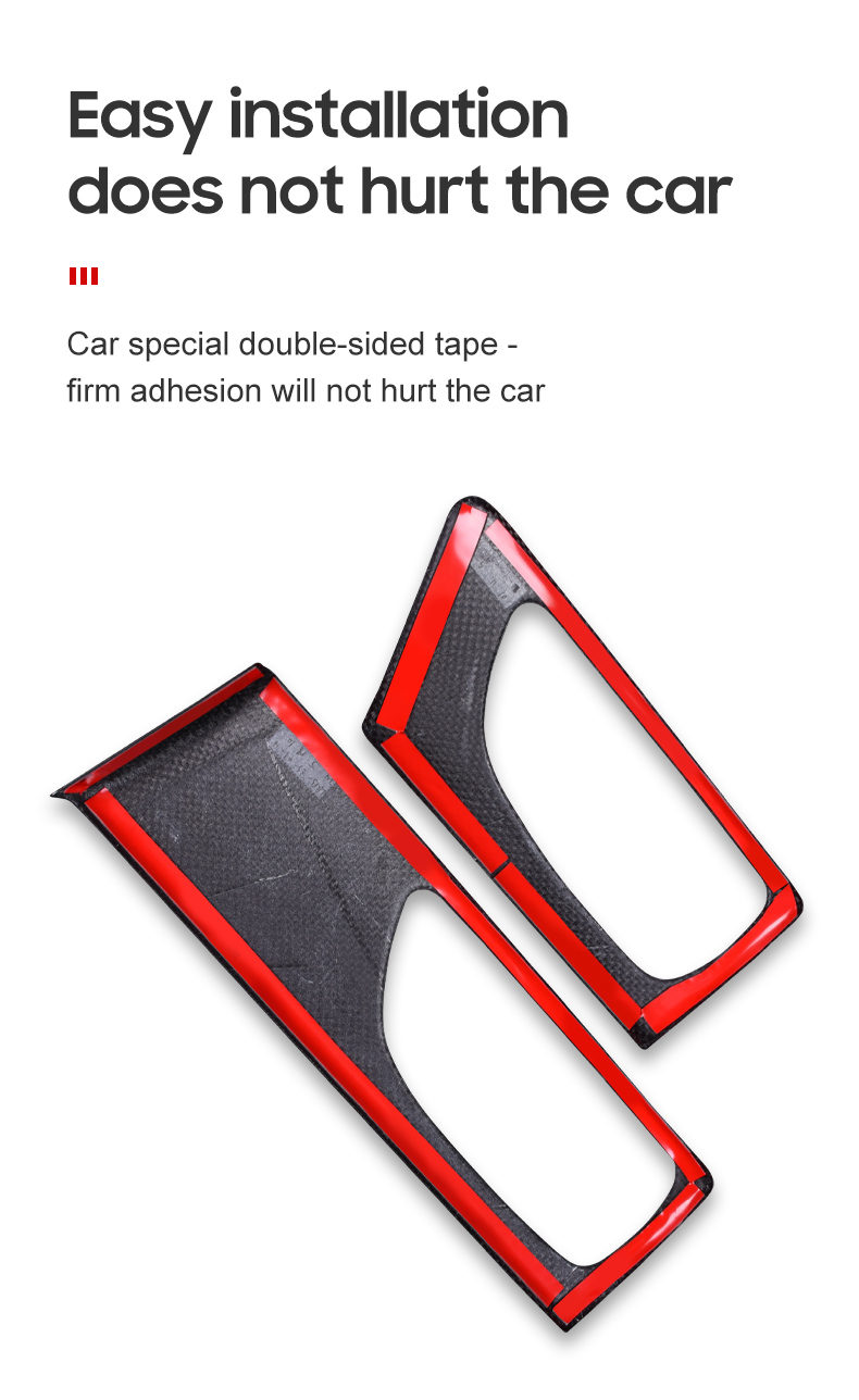 Dry Carbon Fiber Car Inner Handle Frame Cover for Lexus IS 13-19 Year