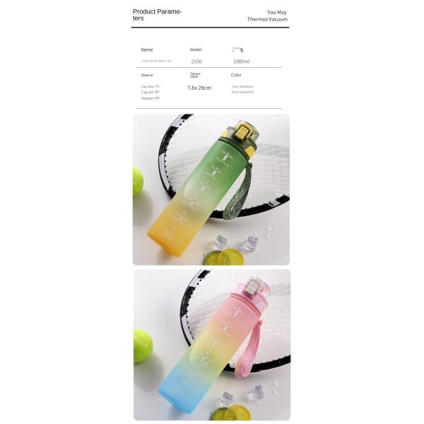 Botellas de agua deportivas personalizadas de gran capacidad de verano personalizadas botellas de agua de plástico botella de agua de plástico 1000 ml 32 oz actividades deportivas al aire libre viajes en bicicleta