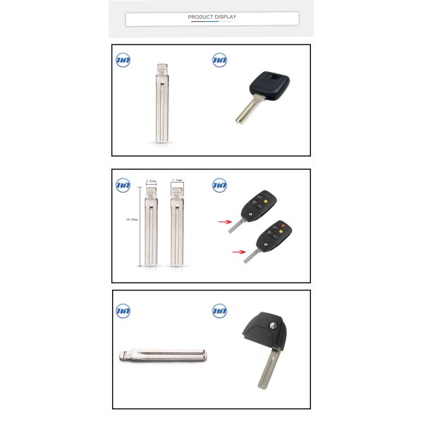 Metal Uncut KD Remote Key Blade Type #24 For G170 Emergency Key Blade