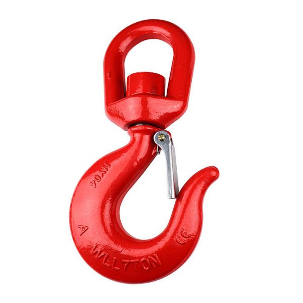 Forged Alloy Steel Crane Clevis Hook Heavy Duty Swivel Hook with Safety Latch
