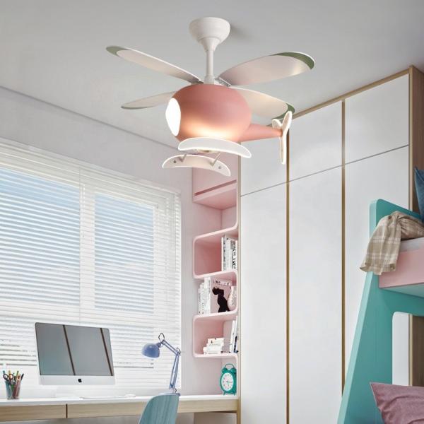 Manufactory Custom Helicopter Ceiling Fan Light , Airplane Ceiling Fan Remote Control For Kids Room