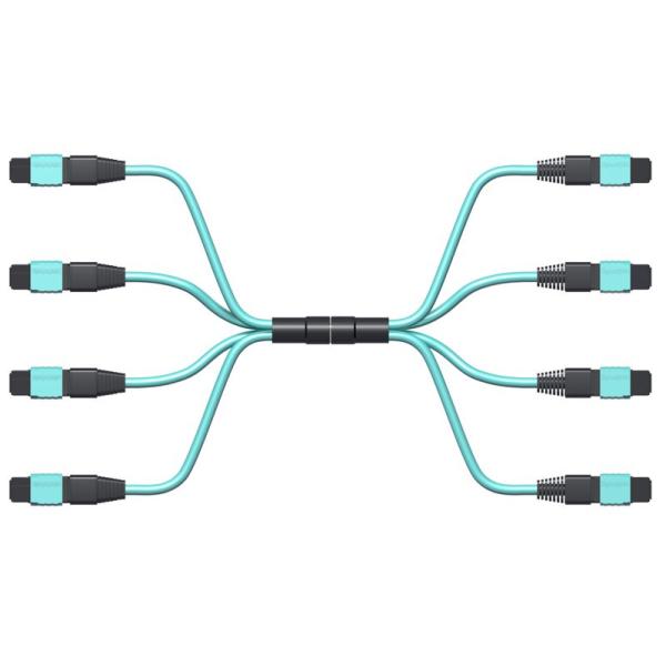 MPOP-16 16fo 24fo Low IL Optical Fiber 50/125 OM4 MPO MTP-16 Optical Fiber Trunk Patch Cord