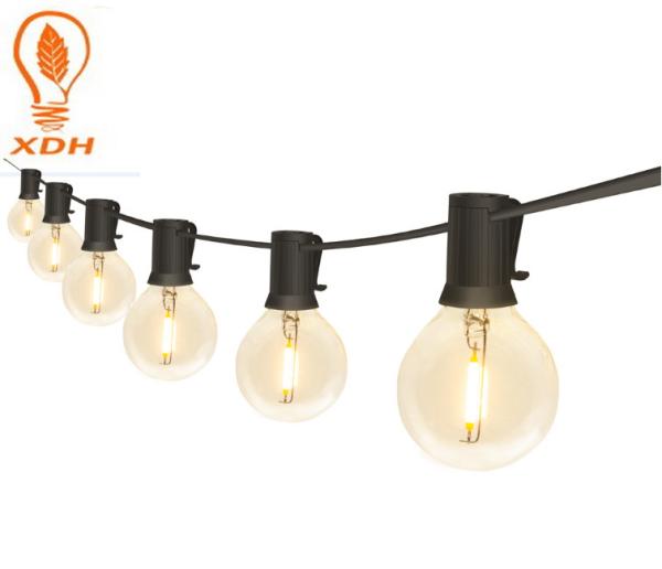 luzes de bulbo do Natal dos bulbos do vintage do bulbo G40 1W da corda do diodo emissor de luz 2700K exteriores