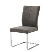 PU Look Fabric Upholstered Dining Chairs , Custom Color Industrial Dining Chair