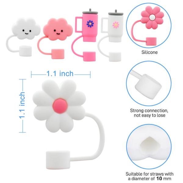 Покрышка соломинкой для Кубка Стэнли Силиконовый соломинный топер совместим с 30&40 Oz Tumbler 10mm 0.4in Силиконовые соломинные крышки