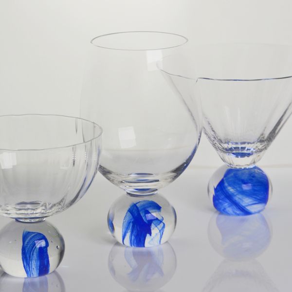 Elegant Blue Cloud Crystal Wine Glass Set Ideal For Restaurants Hotels Bars And Catering Services Providing Superior Clarity And Style