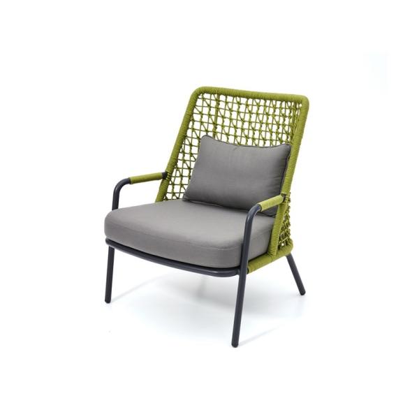 Quick Dry Foam Size Custom Dining Teak Wood Rope Chair for Modern Garden