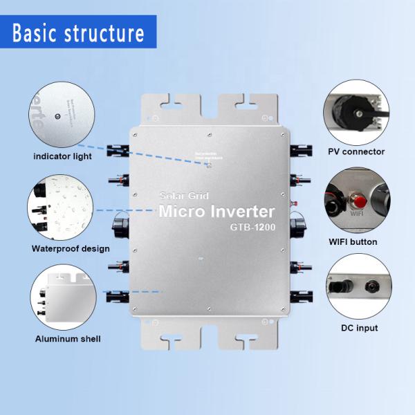 Ac Dc Micro Inverter Off Grid Grid Tie Micro Inverter Wvc-1200W-Life Smart 2000W On Grid Tie Mppt Solar Micro Inverter