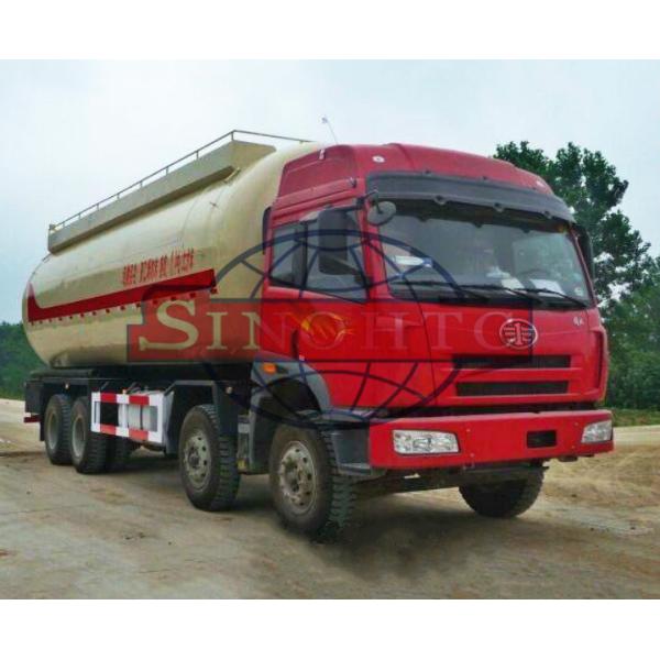 FAW 8x4 Dry Powder Bulk Cement Truck Low-Roof / High-Roof Cabin Type