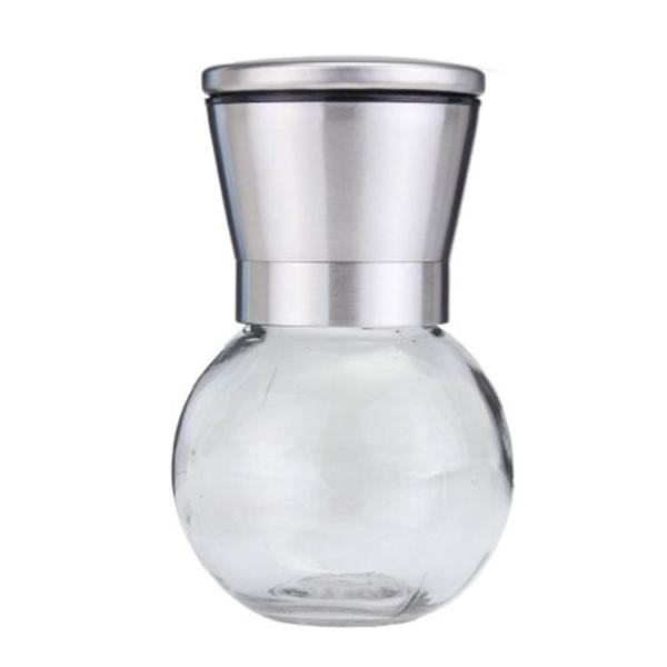 Round Powered Spice 200ml Stainless Steel Salt Grinder
