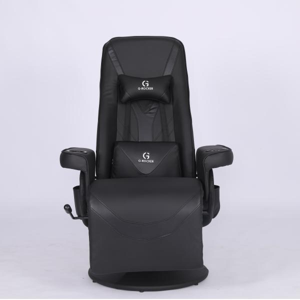 ANJI Directly Ergonomic PU Leather Reclining Gaming Sofa with Cup Holder and Footrest