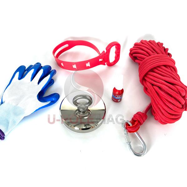 880 LBS Força de tração Neodímio Fishing Magnet Bundle M12 Parafuso Tamanho ± 0,1 mm Tolerância