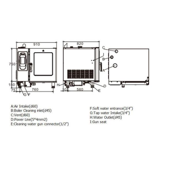 Automatic Cleaning 900mm 50HZ Commercial Kitchen Equipment