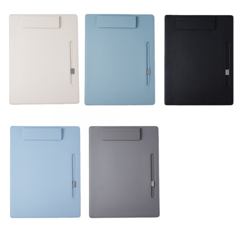Debossing PU Leather File Folder Magnetic Writing Board Hardcover Portfolio