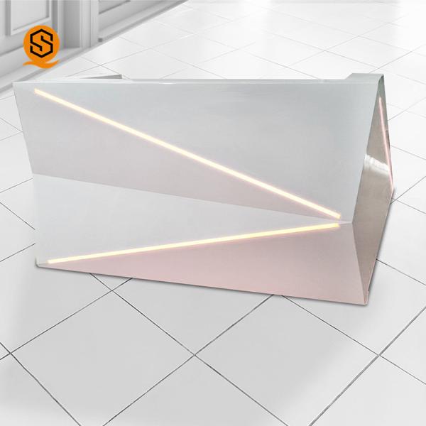 La conception unique a mené les réceptions légères de Front Counter White Artificial Stone de bureau
