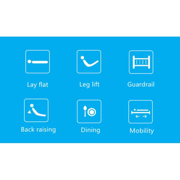 Double Crank Adjustable Hospital Bed Multifunctional Hospital Manual Nursing Beds