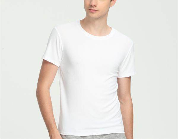 Slim Fit Short Sleeves Custom Bamboo T Shirt Moisture Wicking Quick Dry