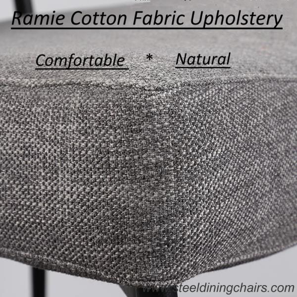 Fabire Upholstery BIFMA Armless Stainless Steel Dining Chairs