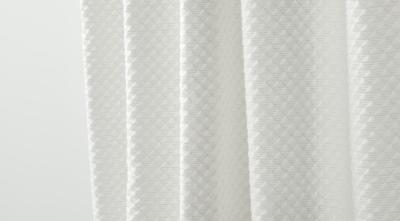 Light Grey Shower Curtain Jacquard 95% Cotton 5% Recycled Polyester