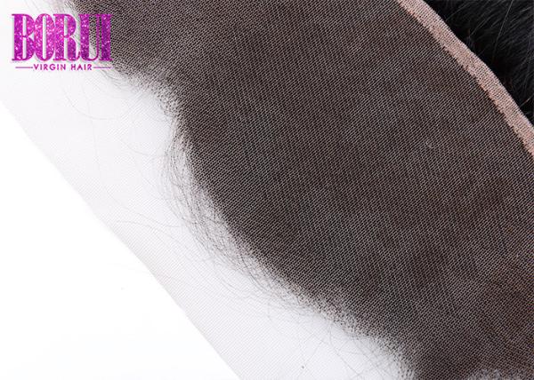 Comprimento personalizado do Frontal 100% do laço do cabelo humano em linha reta brasileiro não processado natural