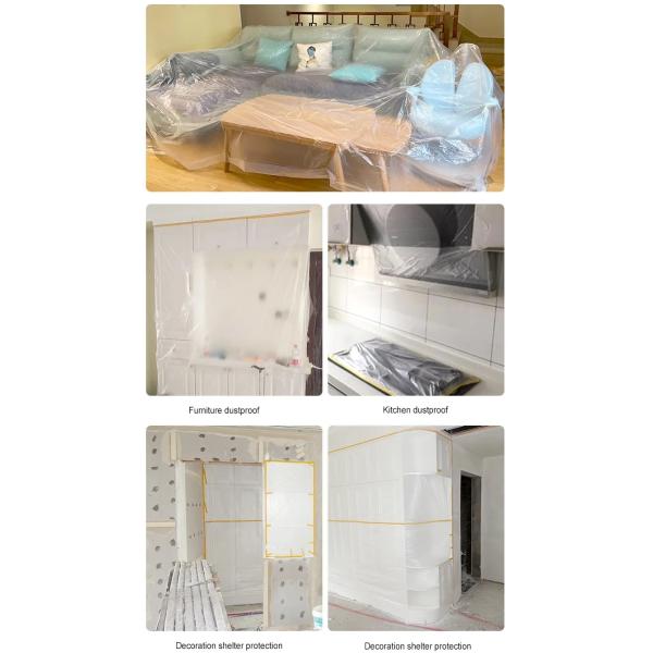 Сложенный Pre связал маскируя фильм тесьмой устранимого PE краски автомобиля маскируя