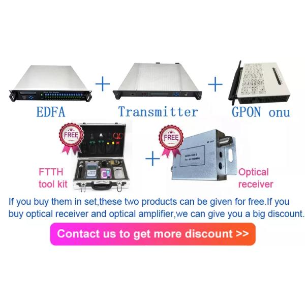 Эрбий EDFA дал допинг усилителям 1U волокна снабжение жилищем шкафа 19 дюймов для CATV HFC PON