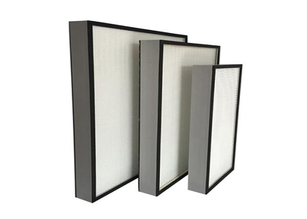 Pharmaceuticals 0.3um Mini Pleat HEPA Filter Flange Type Aluminum Frame