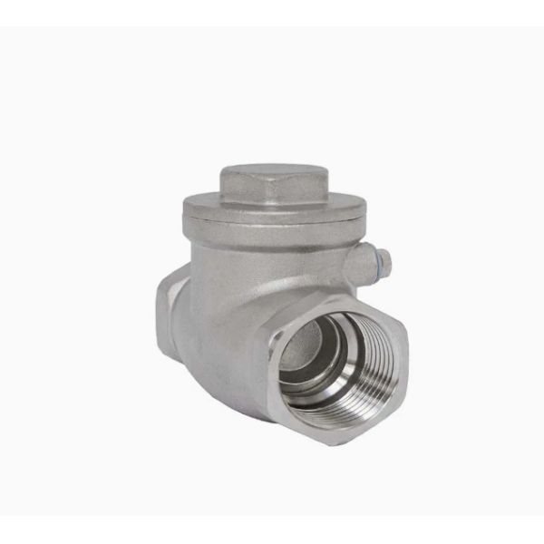 CF8 Industrial High-Pressure Check Valve Water Pipeline Female Threaded Swing Check Valve for Water Oil Gas