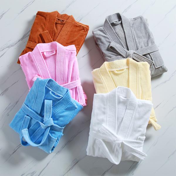 300-400г Унисексный хлопчатобумажный халат Полотенце Пижама Спа-халат Халат Профессиональный