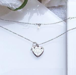 Gold Plated 925 Sterling Silver Neckalce Jewelry Pendant Heart Charm