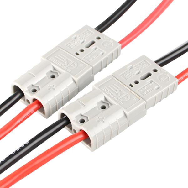 50 Quick 300mm Electric Wire Harness 600V Double Pole Connector