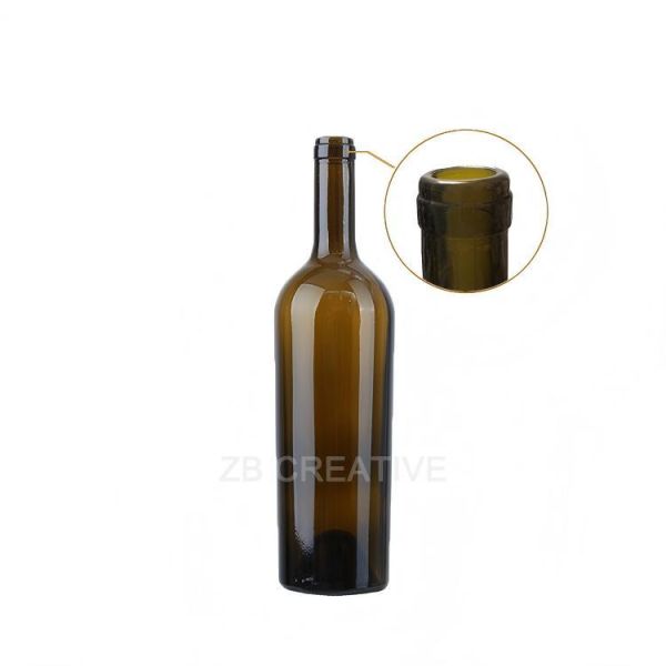 750ml Tapered Bordeaux Bulk Empty Wine Bottles Cork Top For Reserve Wine 610g 1726K-7