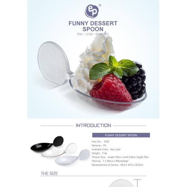 Gift items for 2019 new item creative design disposable plastic cartoon spoon