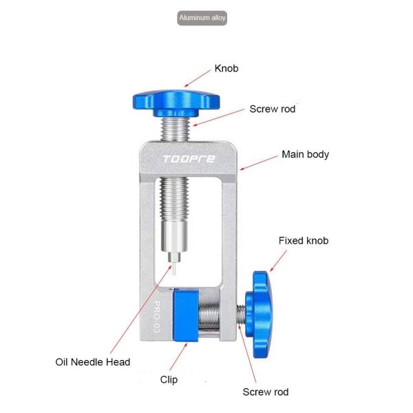 Aluminum Alloy Multifunction Bike Oil Needle Insertion Tool Five-Line Body Truncation