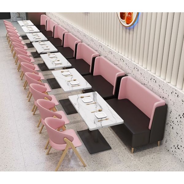 Wholesale Best Price Restaurant Furniture Coffee Shop Canteen Sofa Booth Light Luxury Velvet Leisure Sofa for Sale