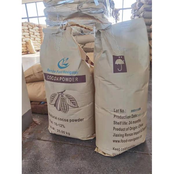 Alkalized Cocoa Powder Raw Cacao Ingredients for Food Grade Cocoa-Based Recipes Packaged in Bags