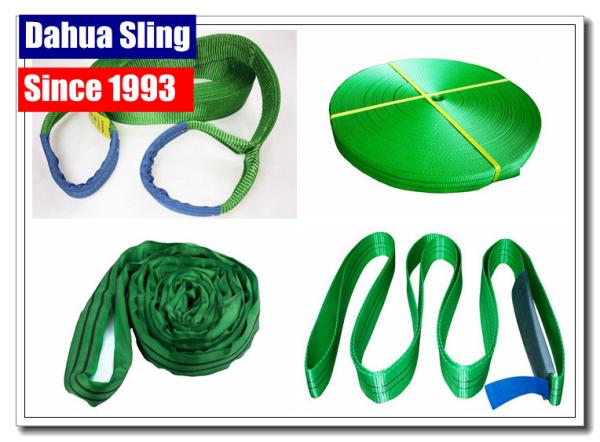 4' Length Green Lifting Straps , Lightweight Choker Lifting Slings For Heavy Goods