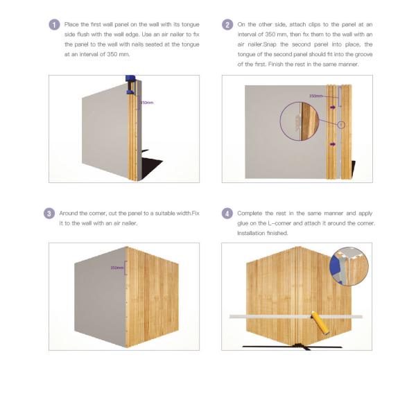 CE FSC 2.9m Interior Wall Paneling 28 Percent Wood PVC Composion