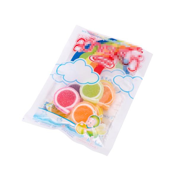 Soft Sweets Sugar Packing Bags With Clear Window Custom Full Color Printing