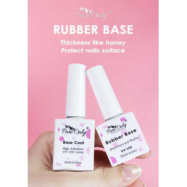 Vernis à ongles en gel de base en caoutchouc professionnel, couche de base UV LED, couche de finition en gel, vernis à ongles longue durée et personnalisable