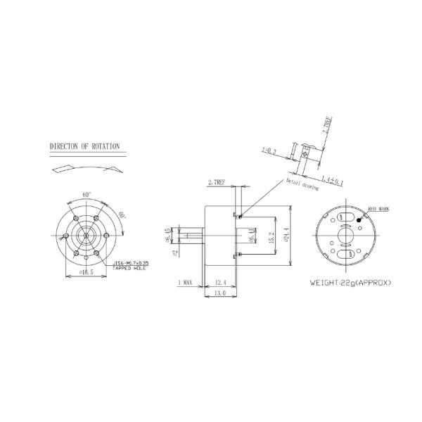 Hair Dryer Motor 0-24V 2970-3630RPM 0-35mA DC Brush Motor Go-Gold